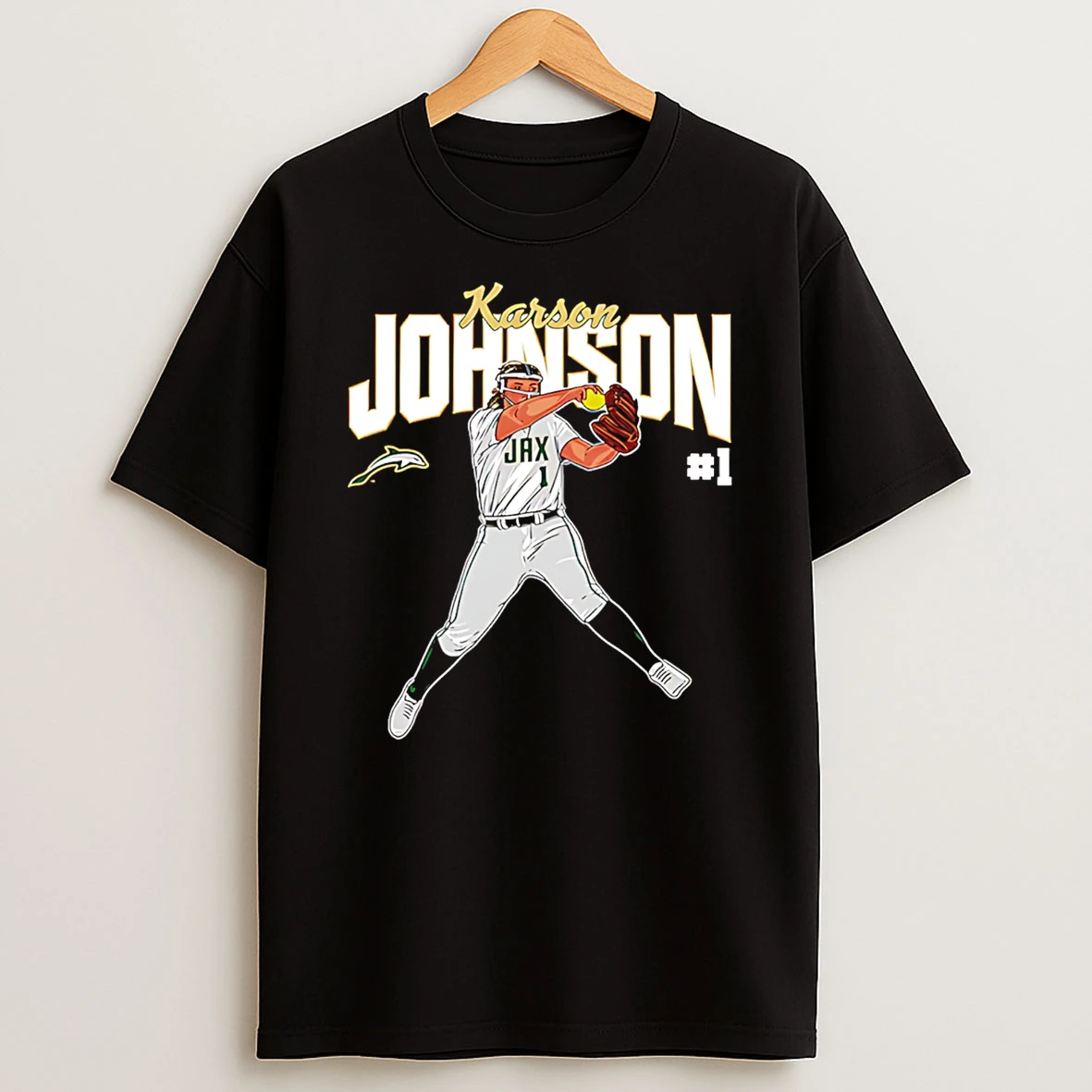 Karson Johnson Jacksonville Softball Ncaa Legends Caricature T Shirt