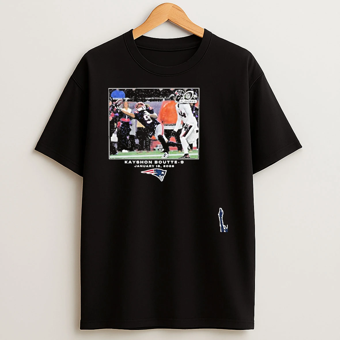 Kayshon Boutte New England Patriots Nfl Flash Features Divisional Playoffs T Shirt
