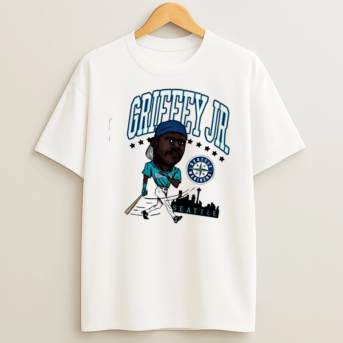 Ken Griffey Jr Walk Off Seattle Mariners Baseball Caricature T Shirt