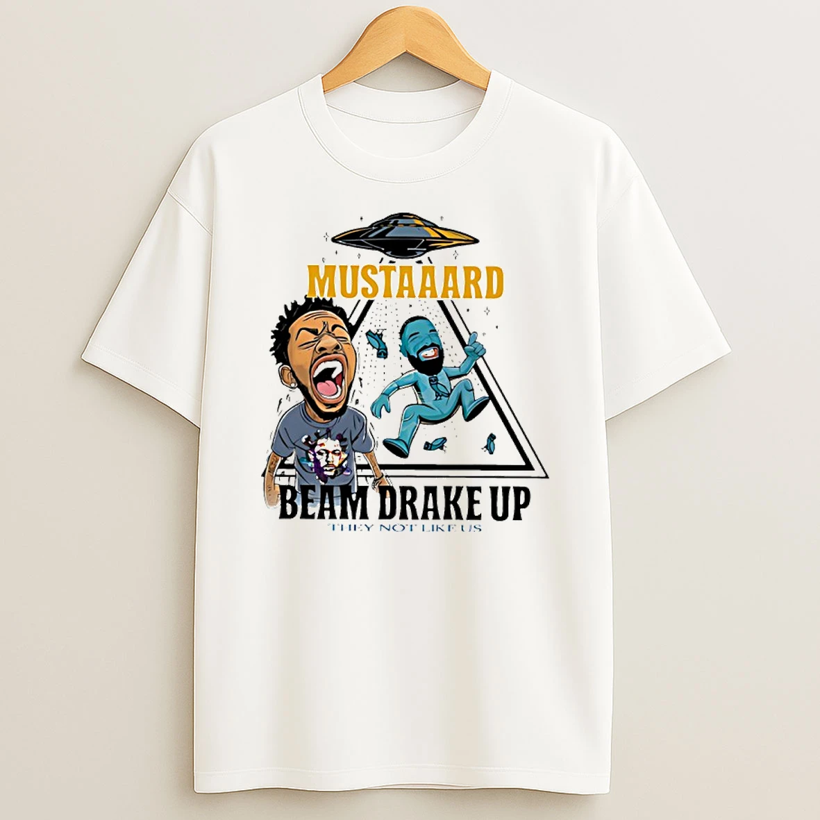 Kendrick Lamar Mustaaard Beam Me Up They Not Like Us T Shirt