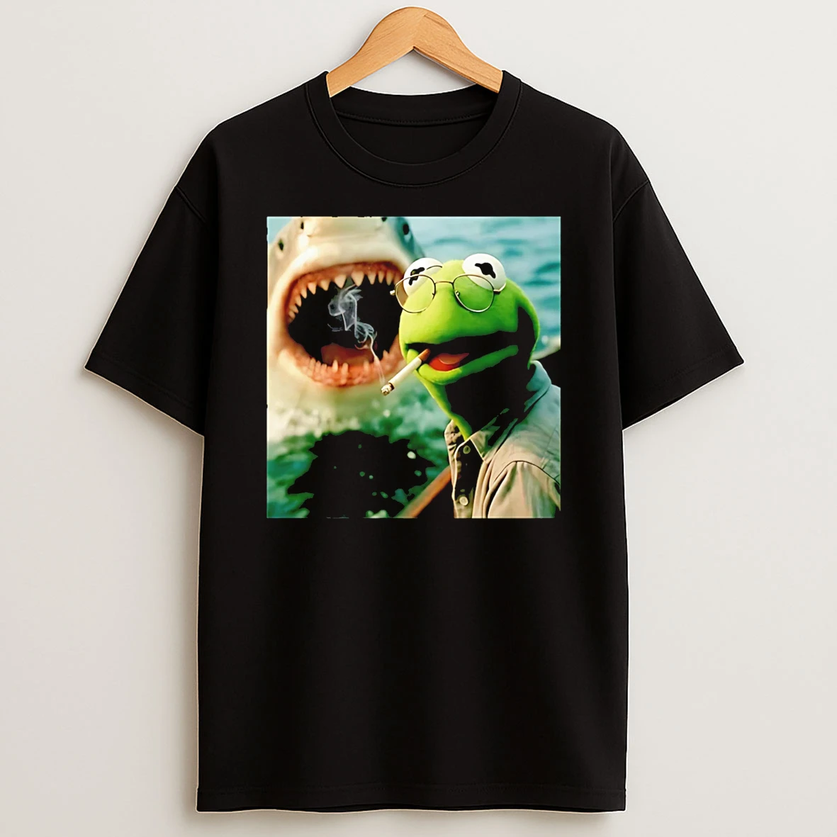 Kermit The Frog Smoking Jaws Muppet Meme T Shirt
