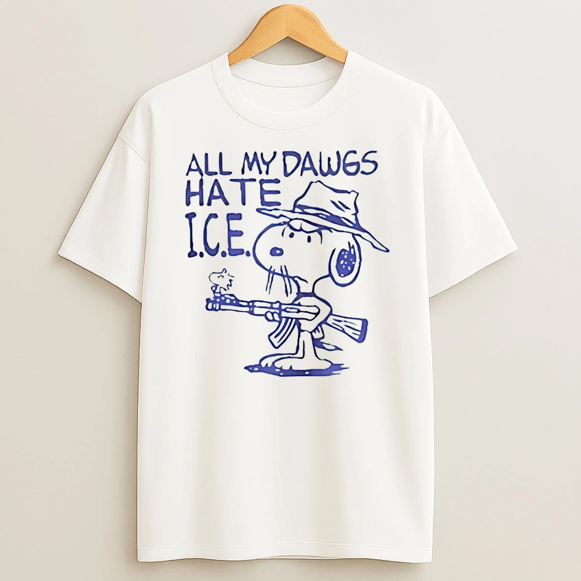 Kevin Ku Snoopy All My Dawgs Hate Ice T Shirt