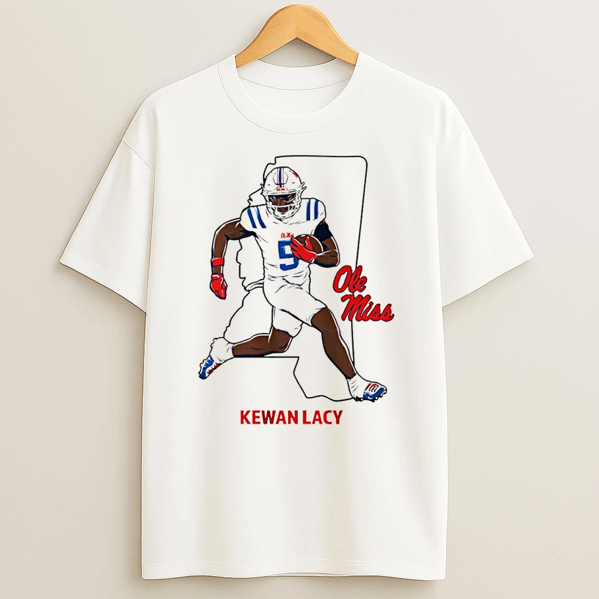 Kewan Lacy State Star Ole Miss Rebels Football Game Day 2026 T Shirt