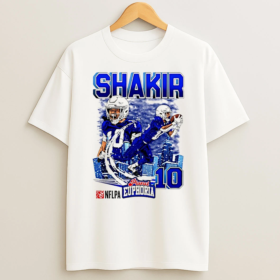 Khalil Shakir 10 Buffalo Bills Wide Receiver Comic Circle T Shirt