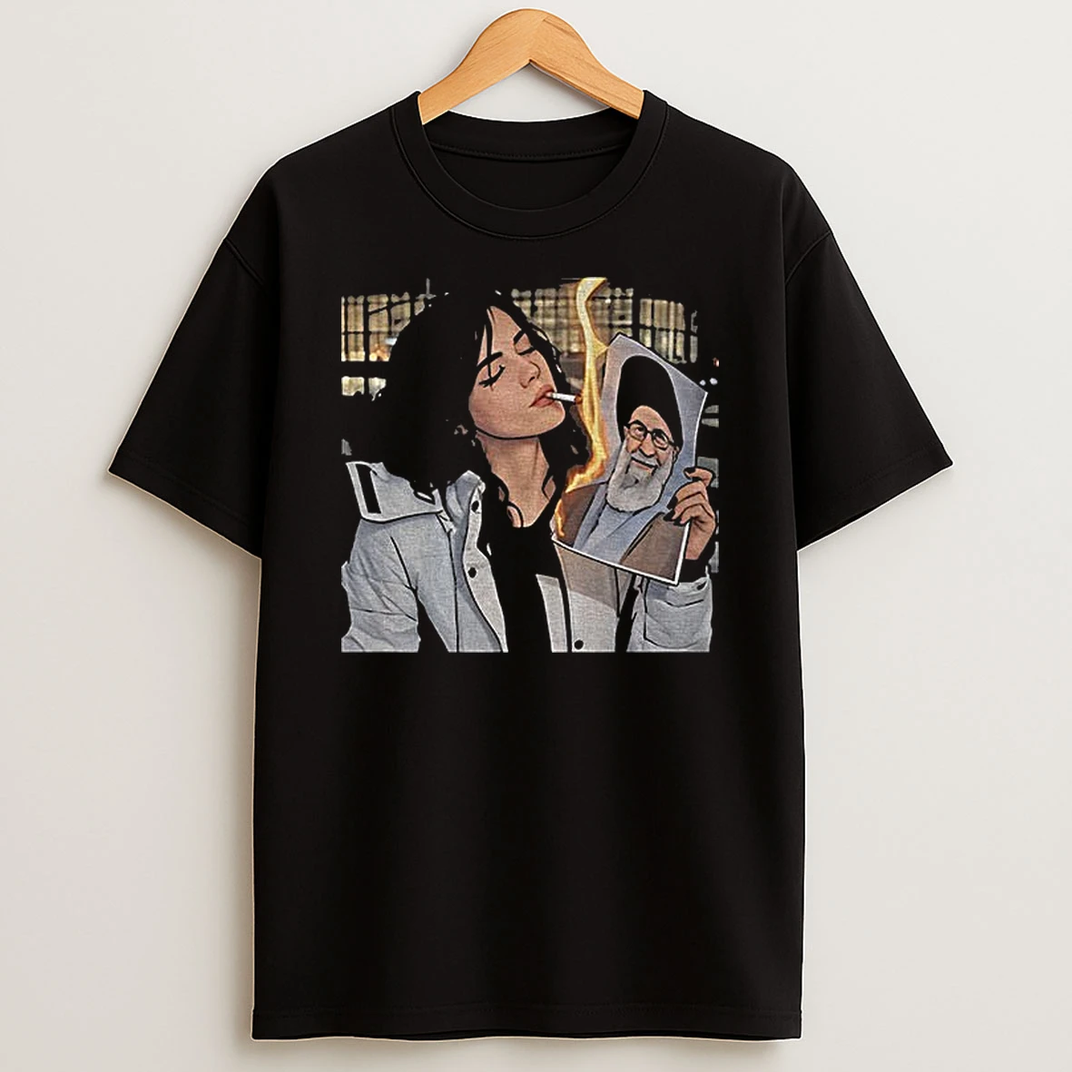 Khamenei In Ashes Cigarette Of Rebellion Iran Revolution T Shirt