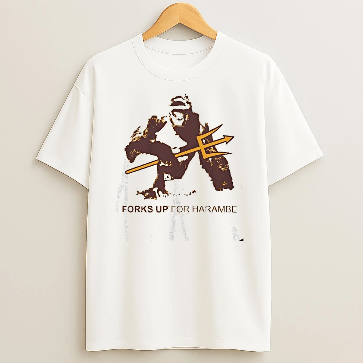 King Kong Arizona State Sundevils Forks Up For Harambe T Shirt