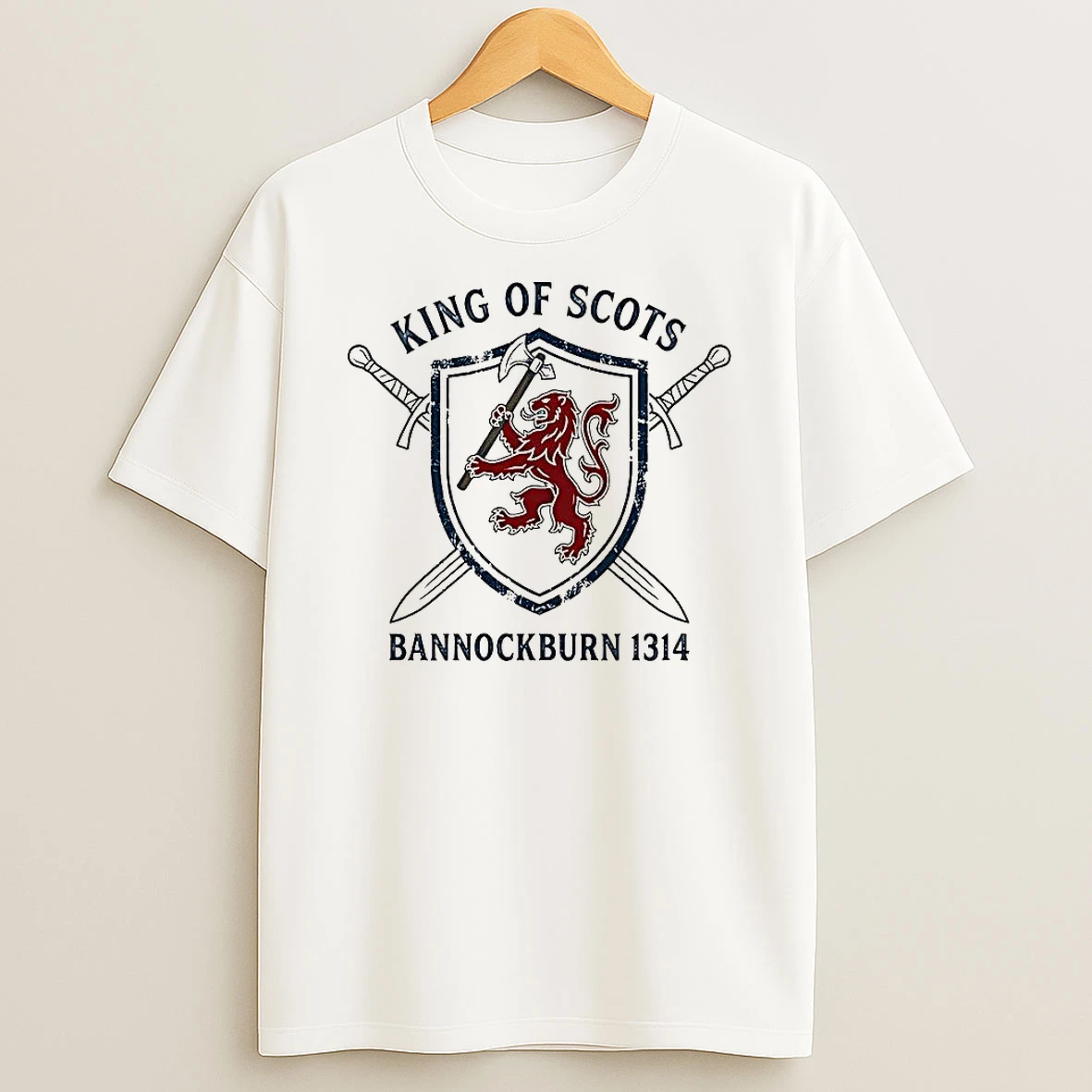 King Of Scots Bannockburn Robert The Bruce 1314 Shield Logo T Shirt