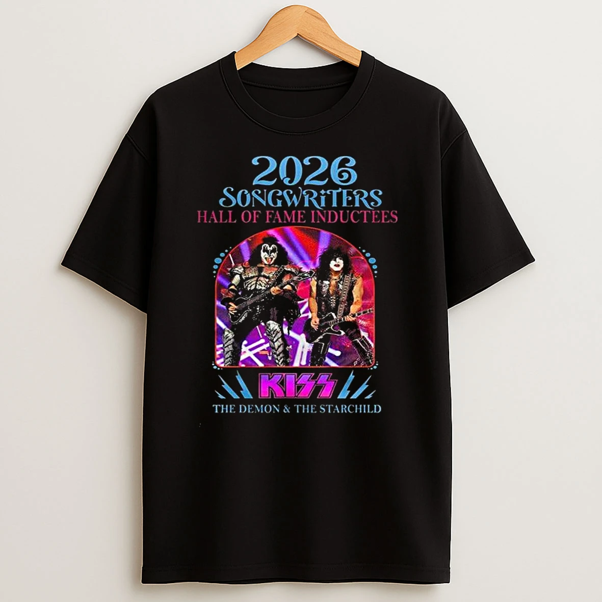 Kiss Songwriters Hall Of Fame Inductees The Demon The Starchild T Shirt