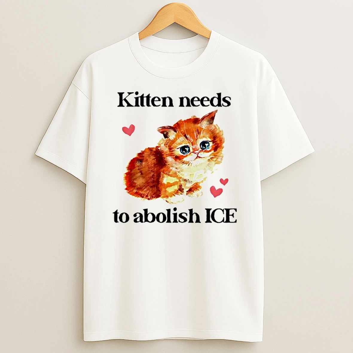 Kitten Needs To Abolish Ice Graphic T Shirt