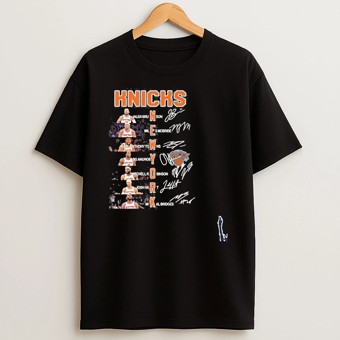Knicks Jalen Brunson Miles Mcbride Karl Anthony Towns Og Anunoby Signature T Shirt
