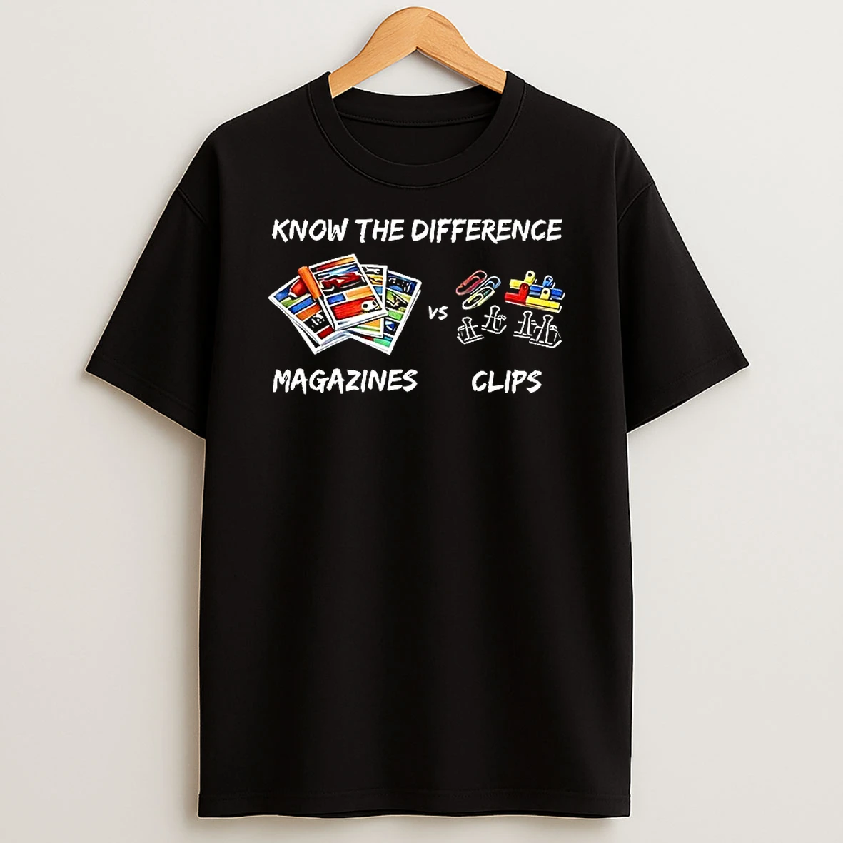 Know The Difference Magazines Clips T Shirt