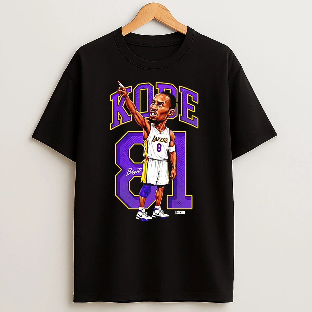 Kobe Bryant Los Angeles Lakers 81 Points Caricature T Shirt
