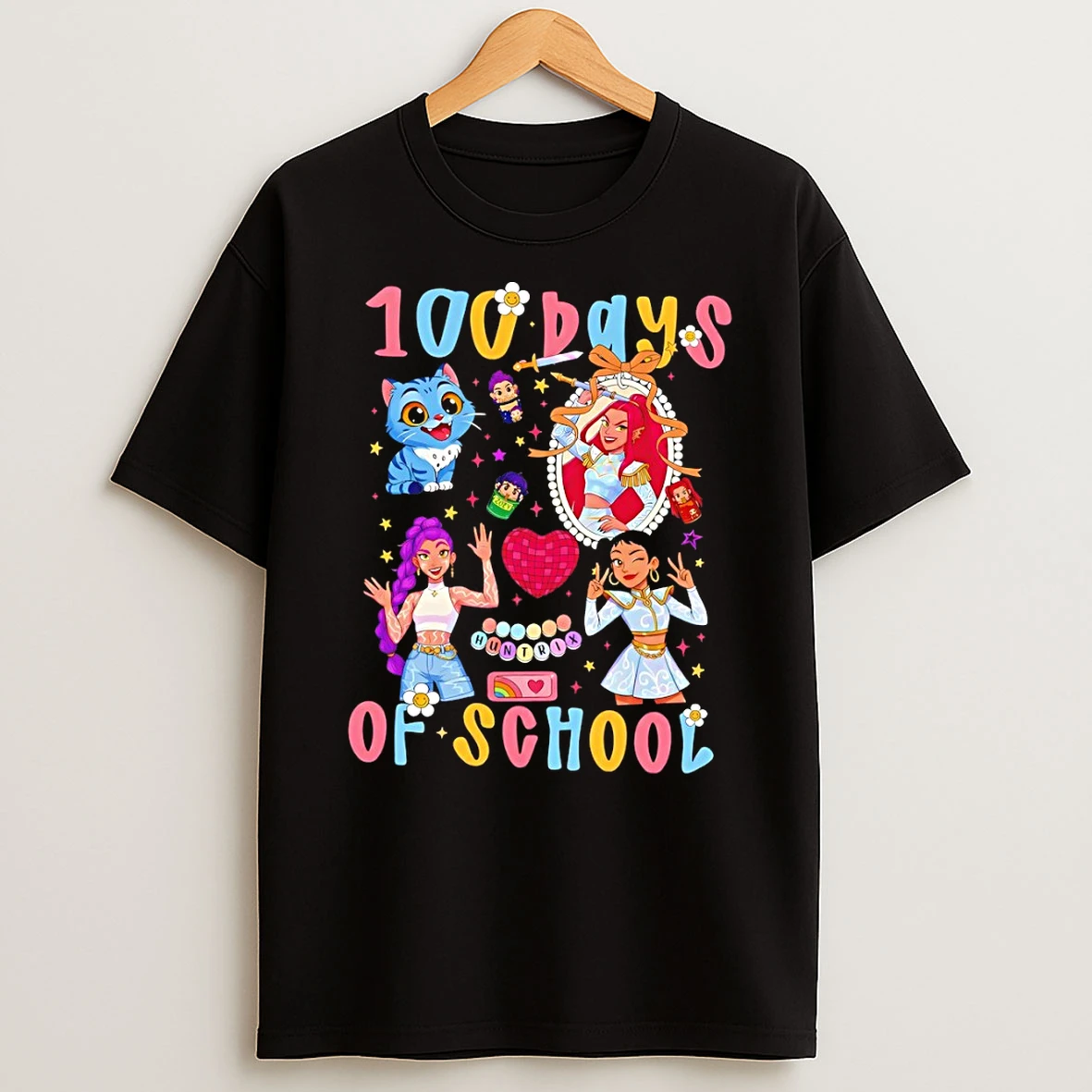 Kpop Demon Hunter Happy 100th Day Of School T Shirt