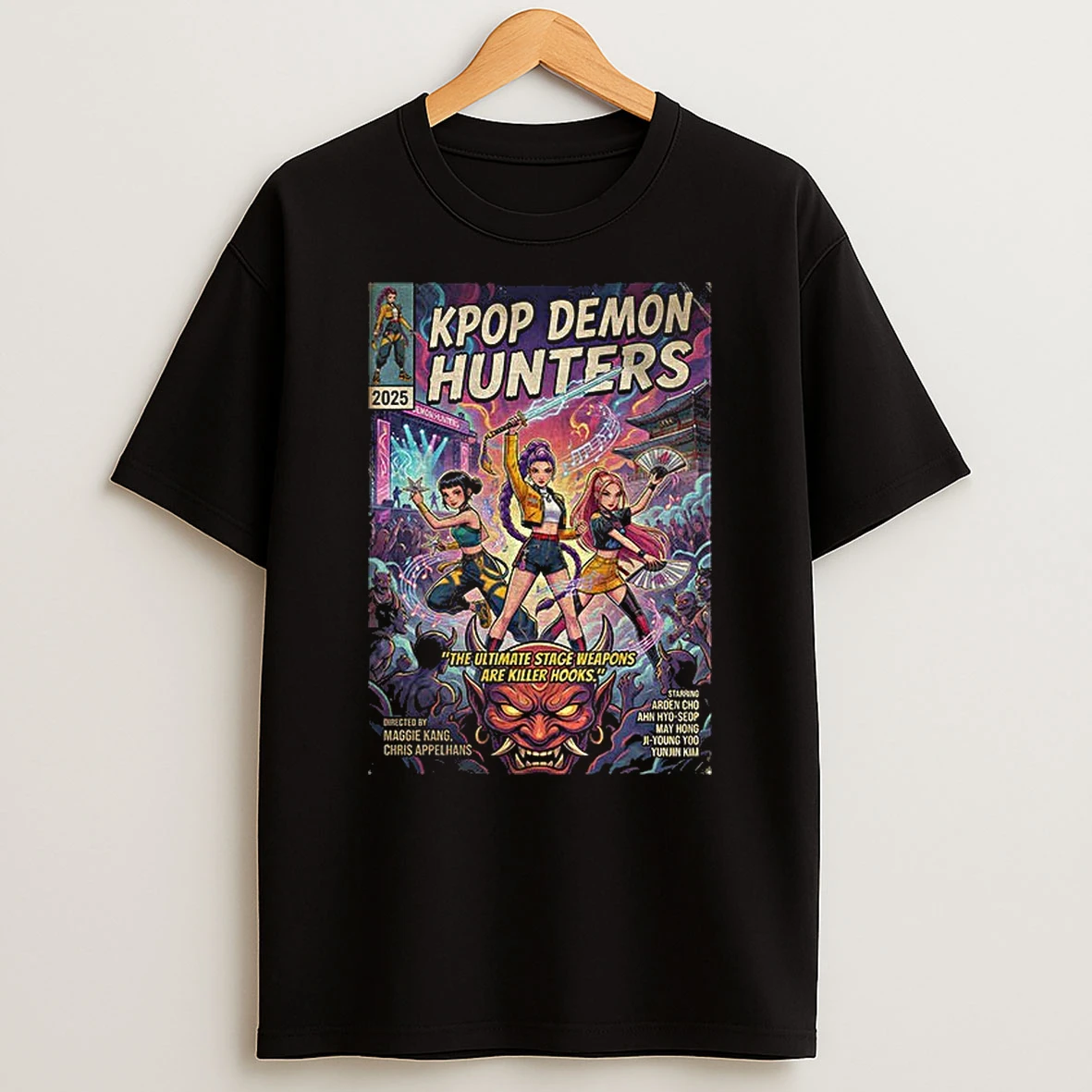 Kpop Demon Hunters 2025 The Ultimate Stage Weapons Are Killer Hooks Minimal Movie T Shirt