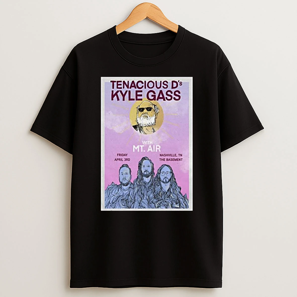 Kyle Glass With Mt Air April 3 2026 The Basement Nashville Tn T Shirt