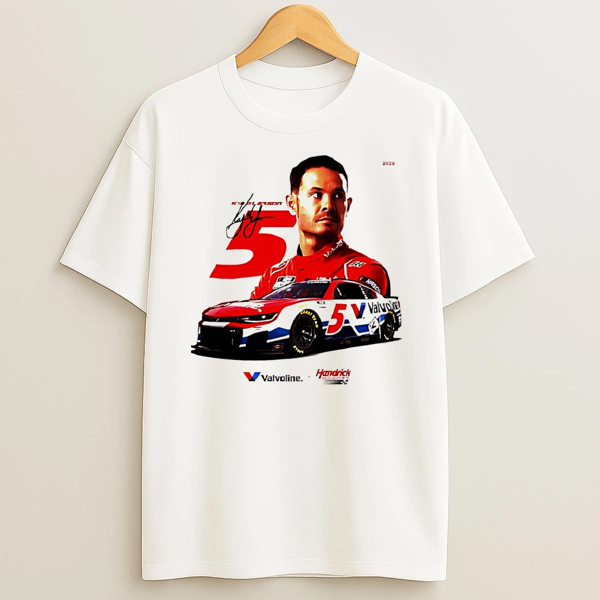 Kyle Larson 2026 Nascar Cup Series New No 5 Valvoline Chevrolet Paint Scheme Revealed T Shirt