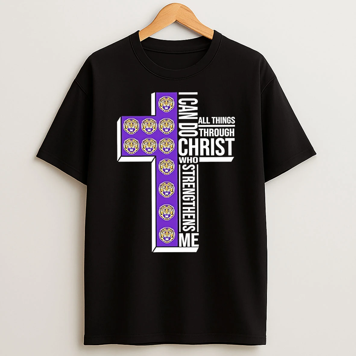Lsu Tigers Womens Basketball I Can All Things Do Through Christ Who Strengthens Me T Shirt