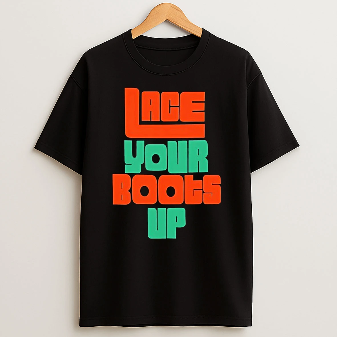 Lace Your Boots Up Miami Huricanes T Shirt