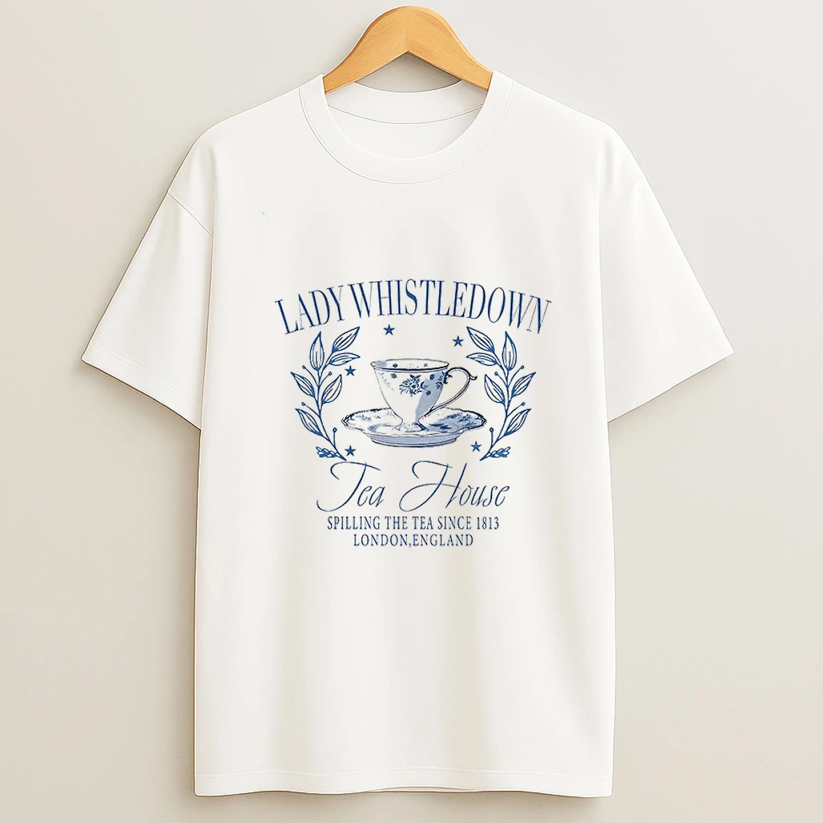 Lady Whistledown Tea House Spilling The Tea Since 1813 London England T Shirt