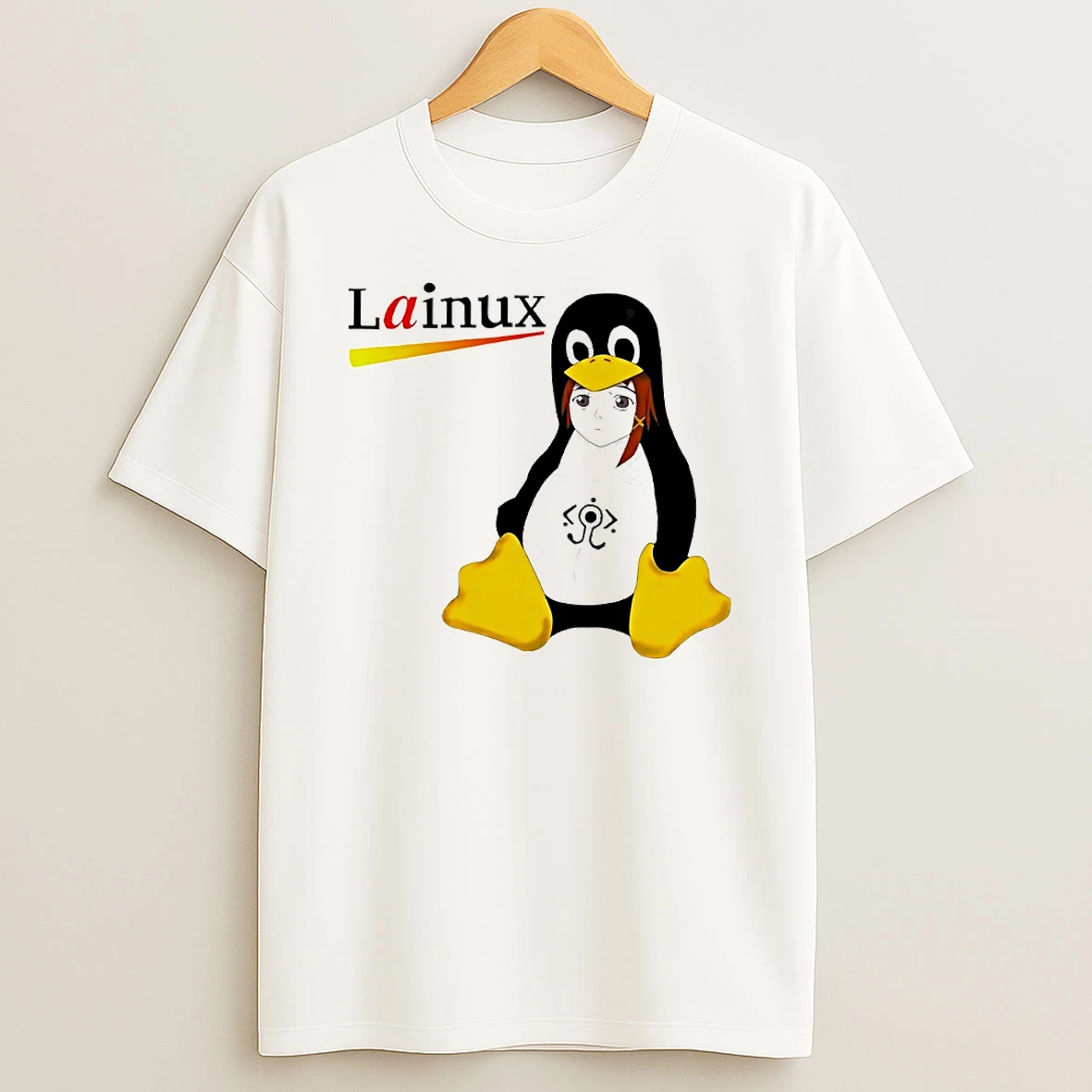 Lain Ux Linux Penguin Tux Circle T Shirt