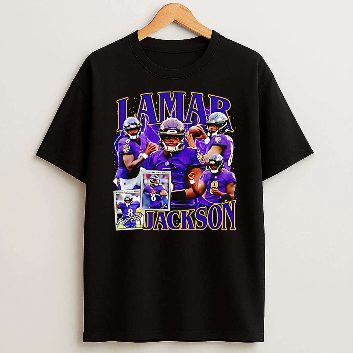 Lamar Jackson Baltimore Ravens Vintage 90s 2026 T Shirt
