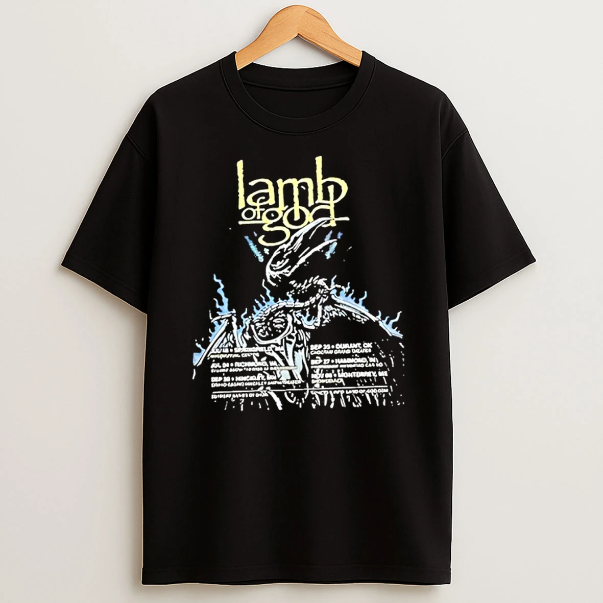Lamb Of God Tour 2025 Dates List Start On July 18 In Springfield Ma T Shirt