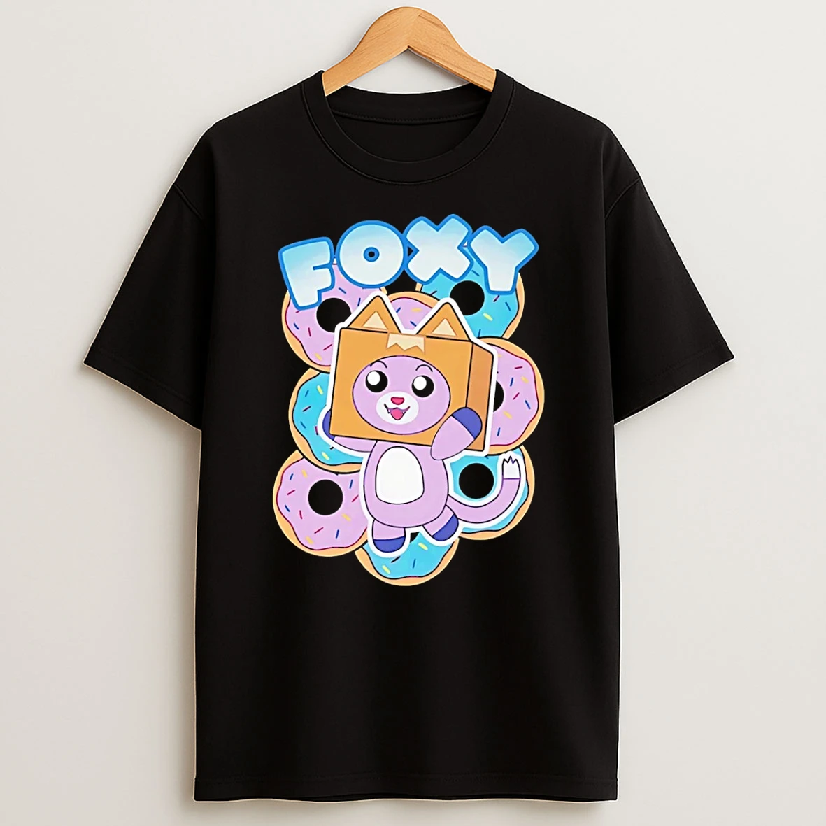 Lankybox Foxy Donuts Cartoon T Shirt
