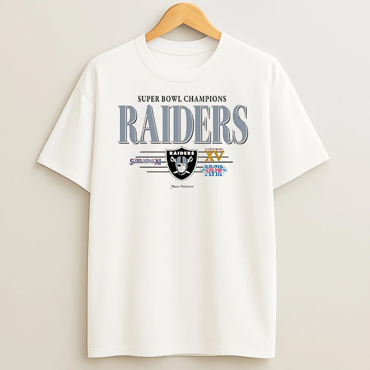 Las Vegas Raiders Super Bowl Champions Xi Xv Xviii Vintage T Shirt