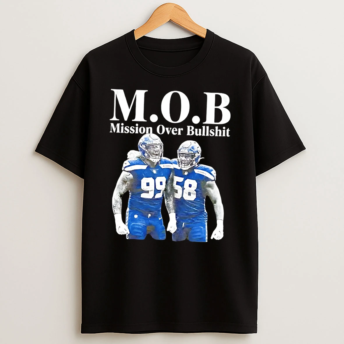 Leonard Williams Vs Derick Hall Mob Mission Over Bullshit Seattle Seahawks Defense Football T Shirt