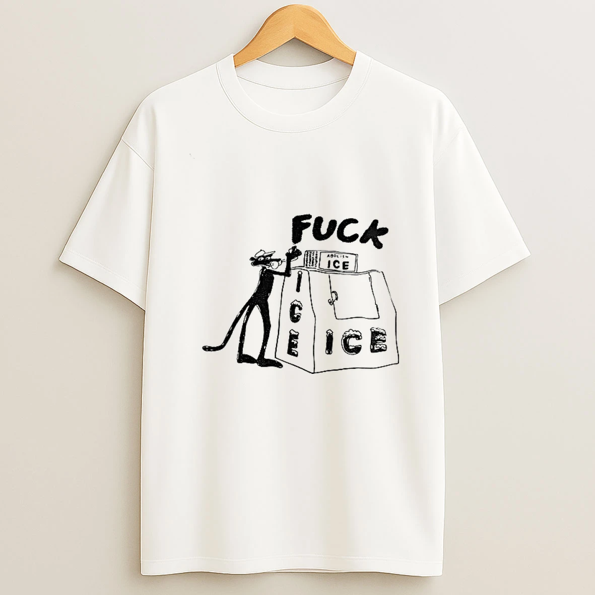 Leopard Fuck Ice Abolish Ice T Shirt