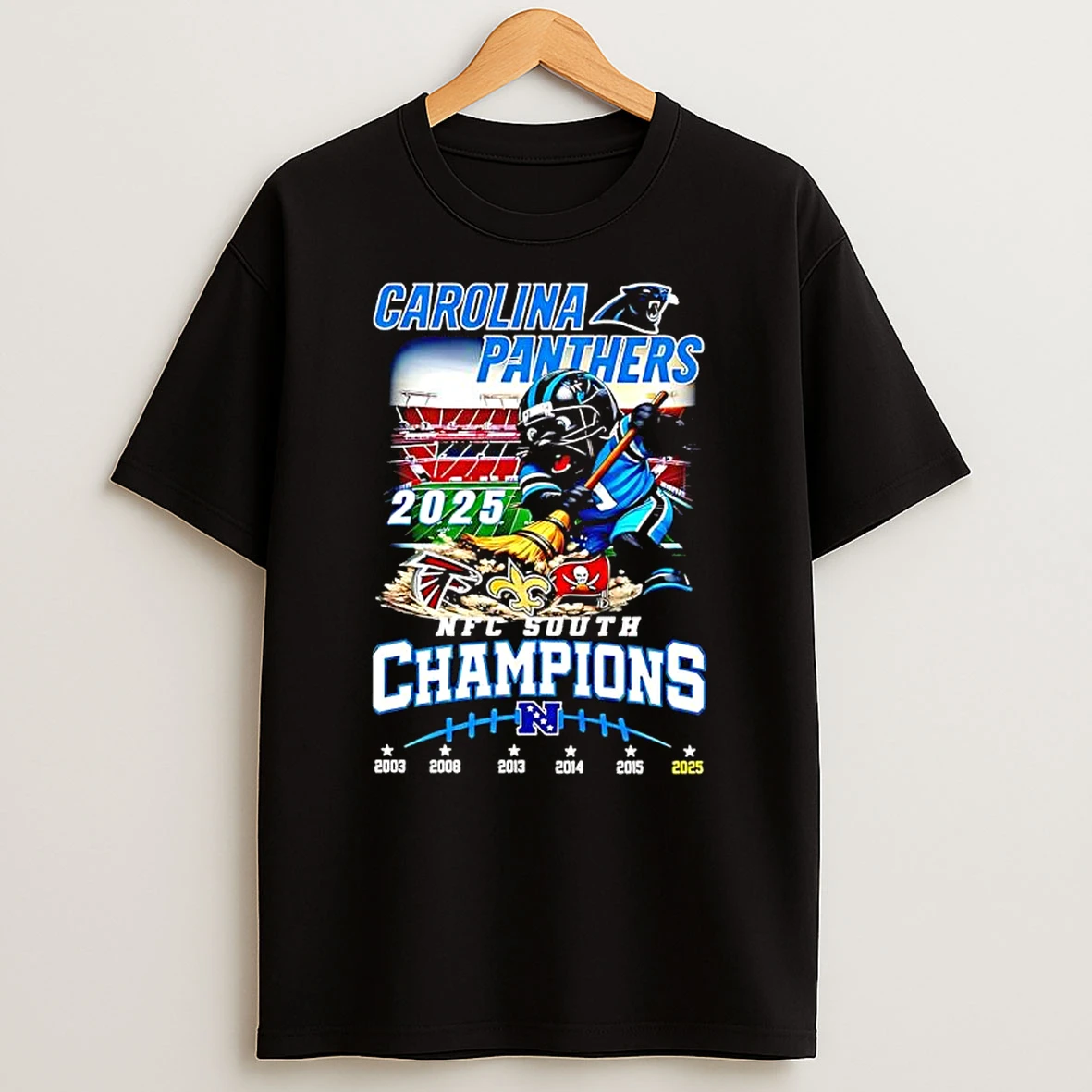 Lets Go Carolina Panthers 2025 Nfc South Champions Division T Shirt