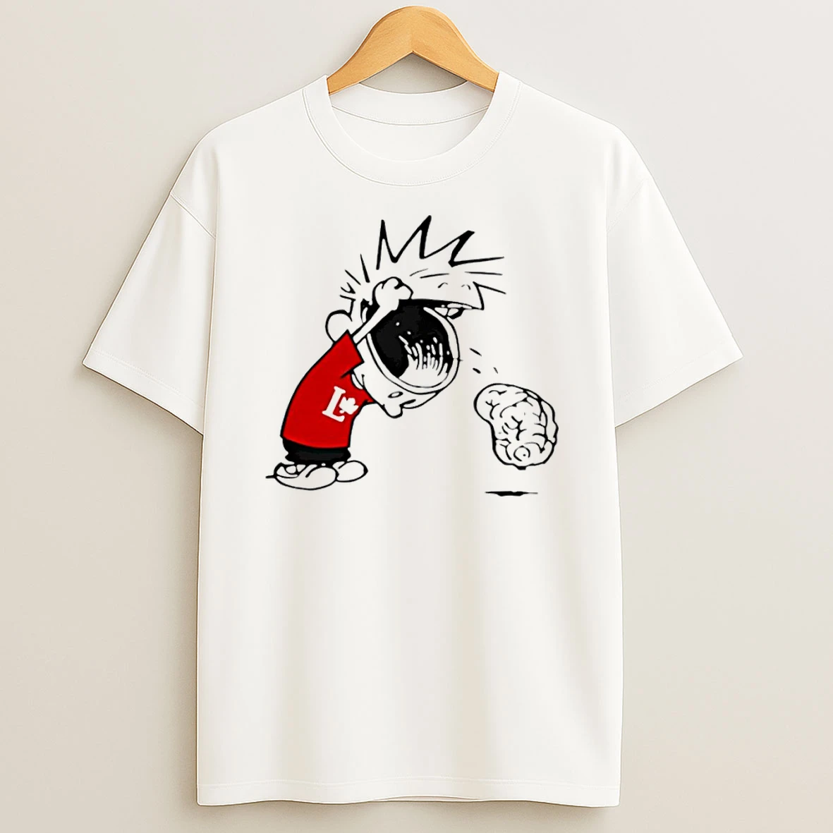 Liberal With No Brains Paint T Shirt