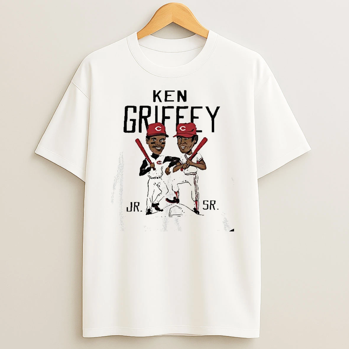 Like Father Like Son Ken Griffey Father And Son Cincinnati Reds Caricature T Shirt