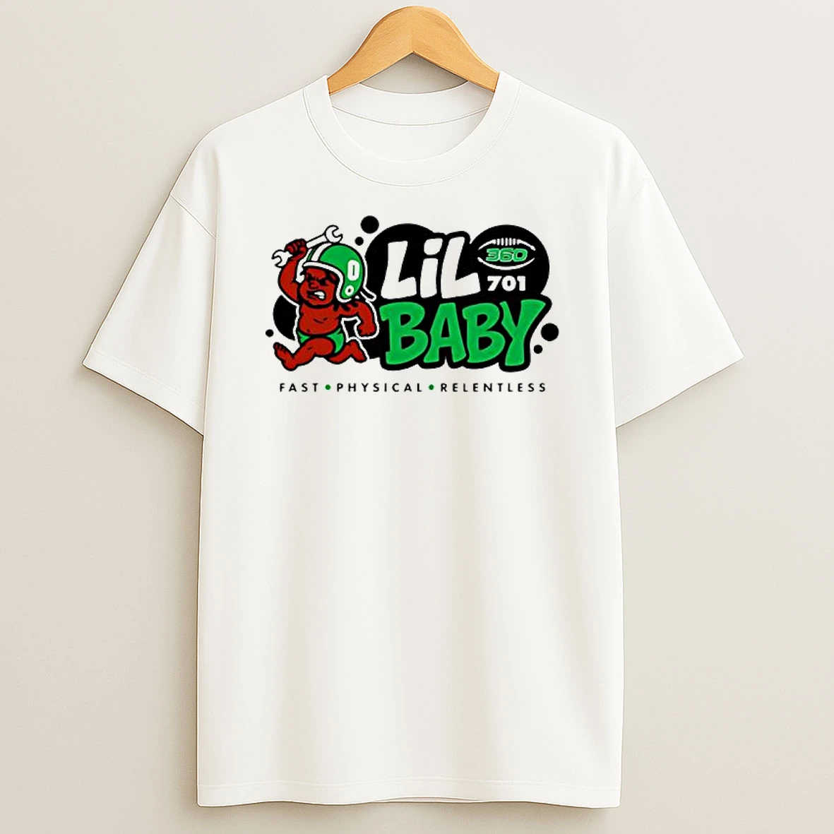 Lil Baby As Lance Rucker North Dakota Fighting Hawks Fast Physical Relentless T Shirt