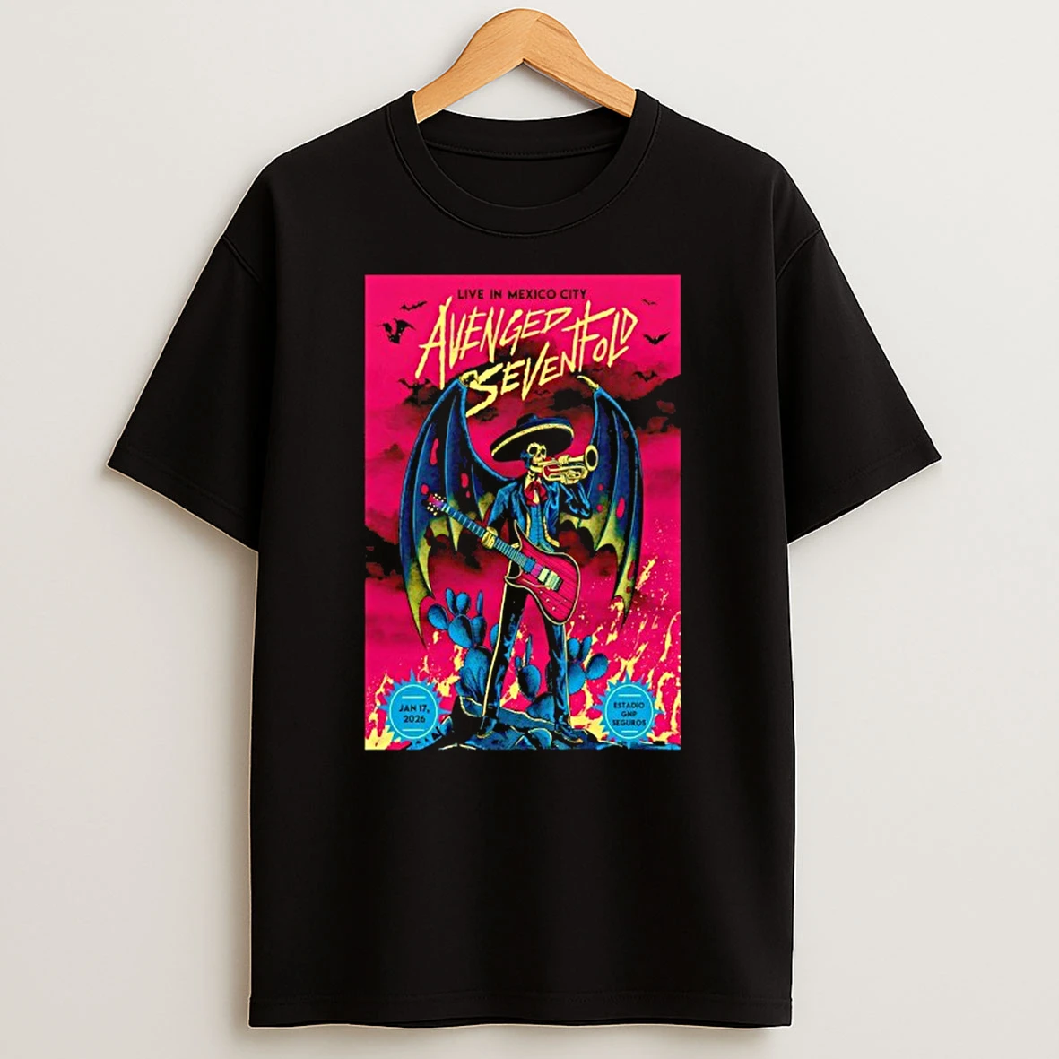 Live In Avenged Sevenfold Mexico 1 17 2026 Event T Shirt