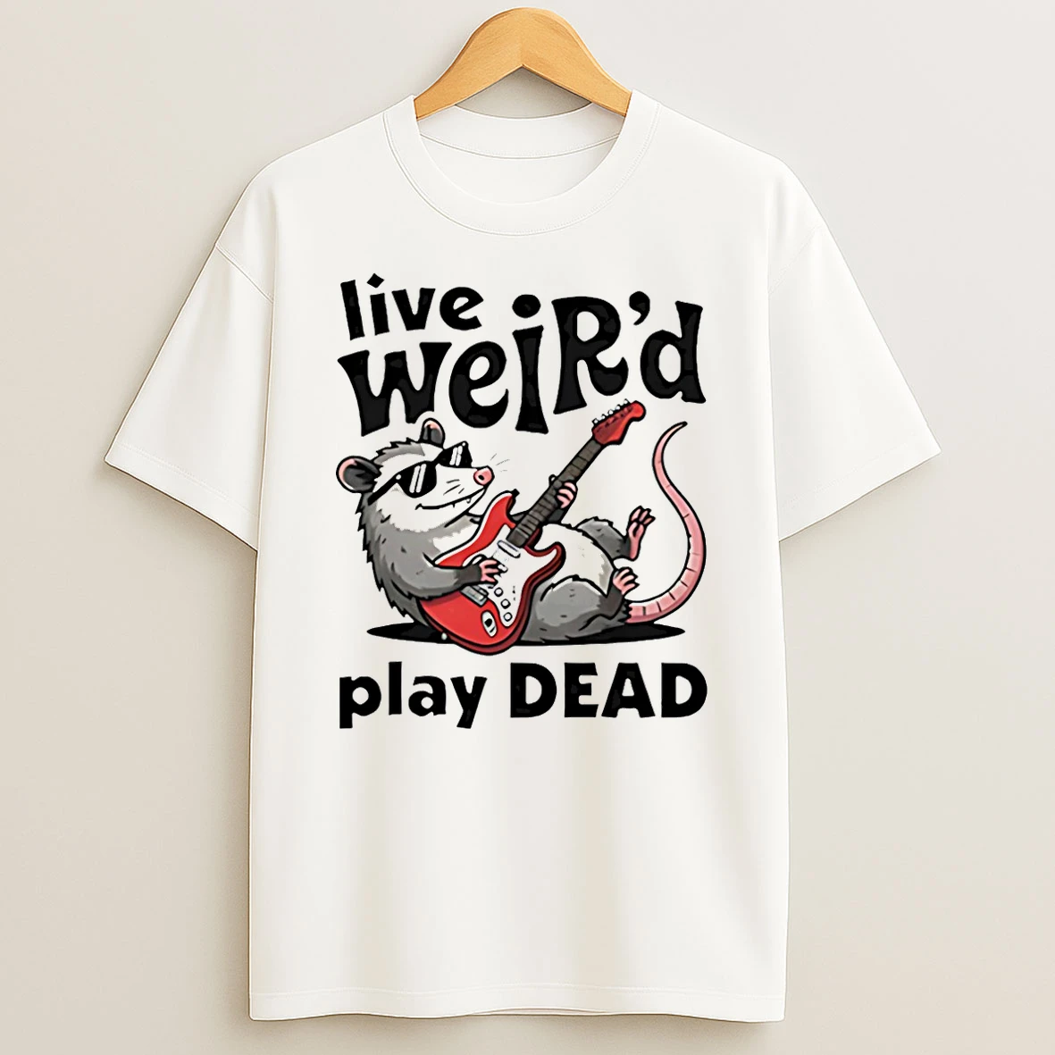 Live Weird Play Dead Rat T Shirt