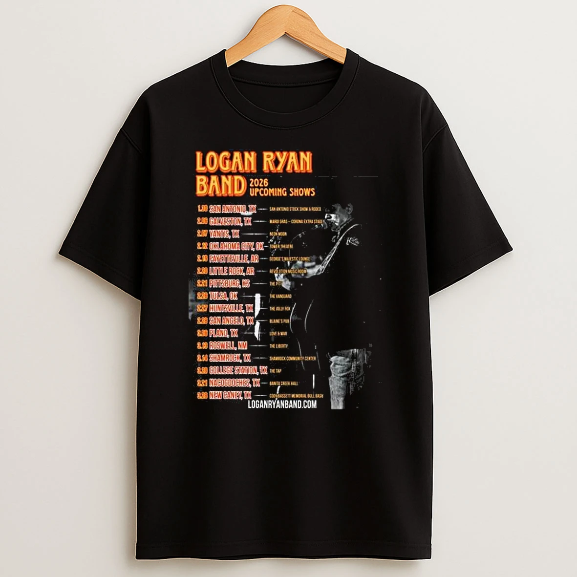 Logan Ryan Band 2026 Upcoming Shows T Shirt
