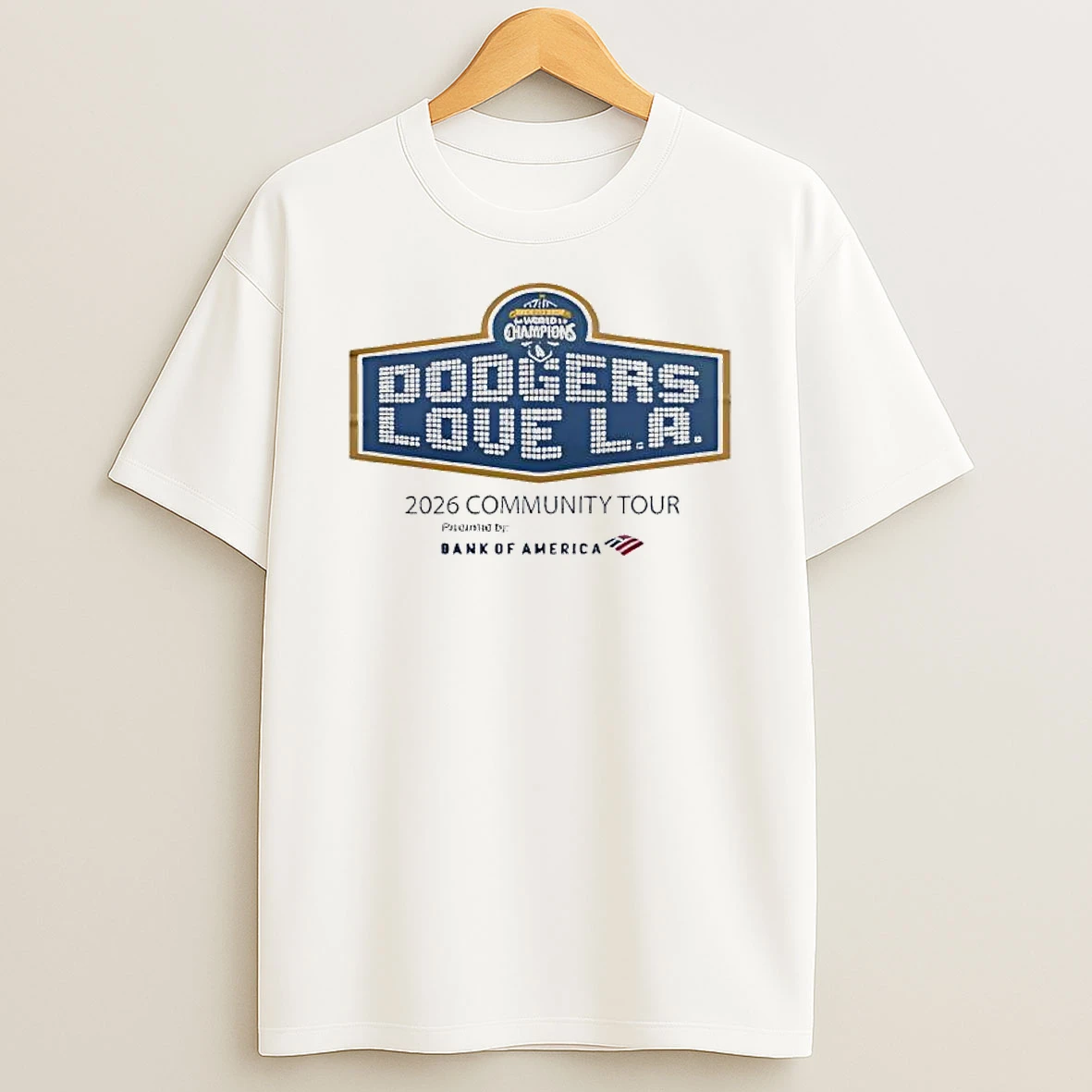 Los Angeles Dodgers Love La Community Tour T Shirt