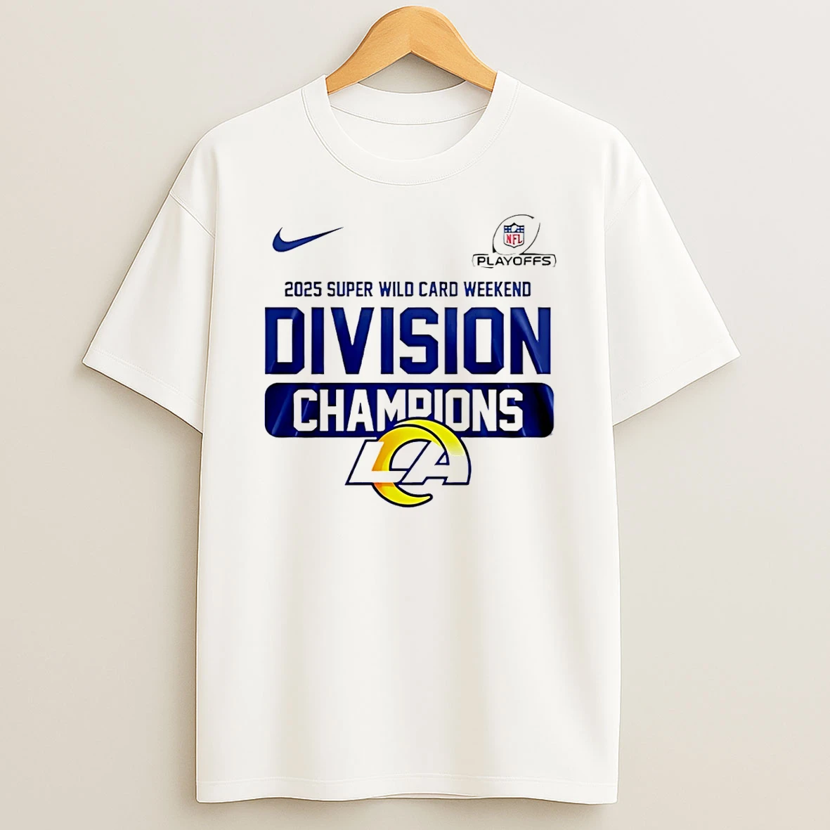 Los Angeles Rams 2025 Super Wild Card Weekend Division Champions T Shirt
