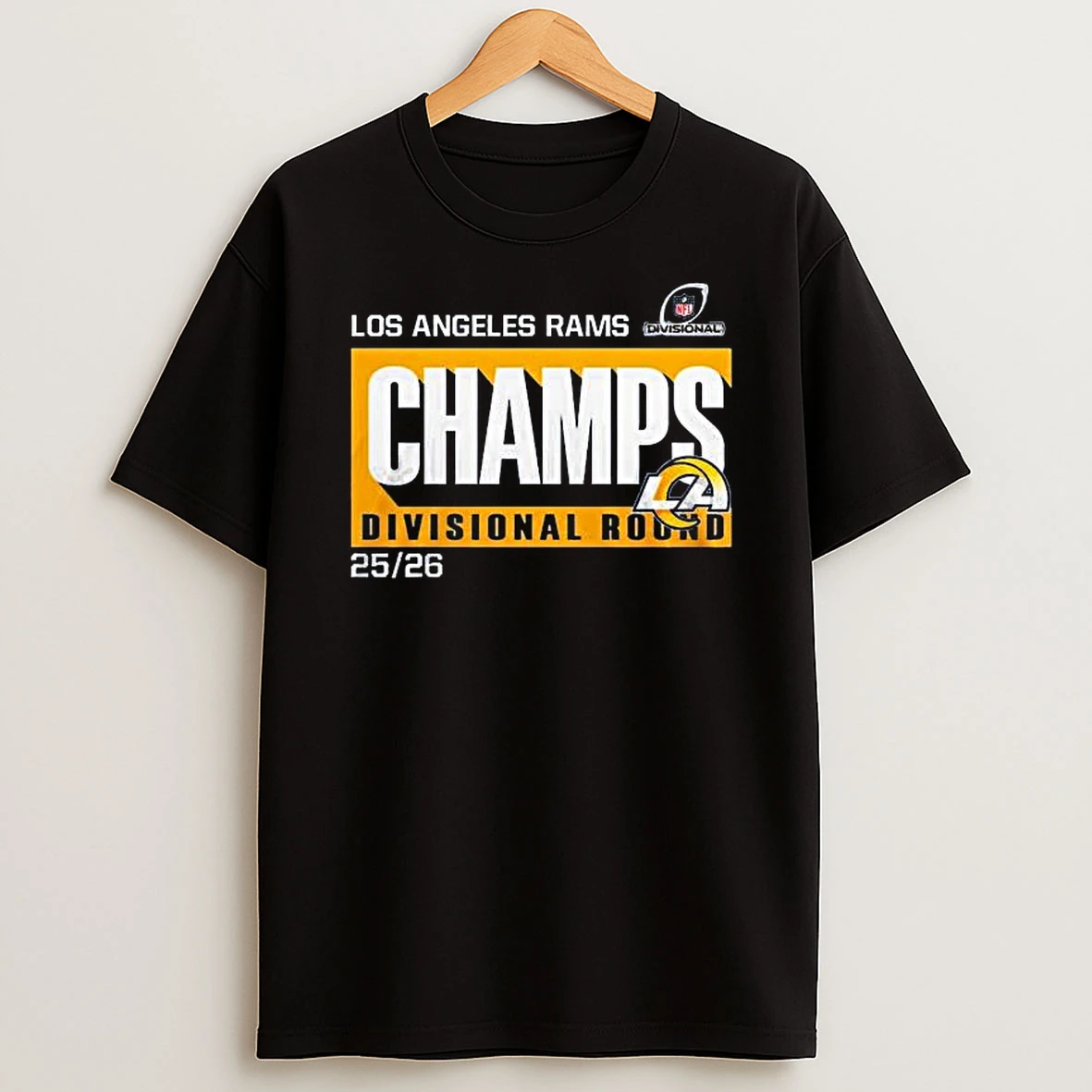 Los Angeles Rams Champs Divisional Round 2025 26 T Shirt