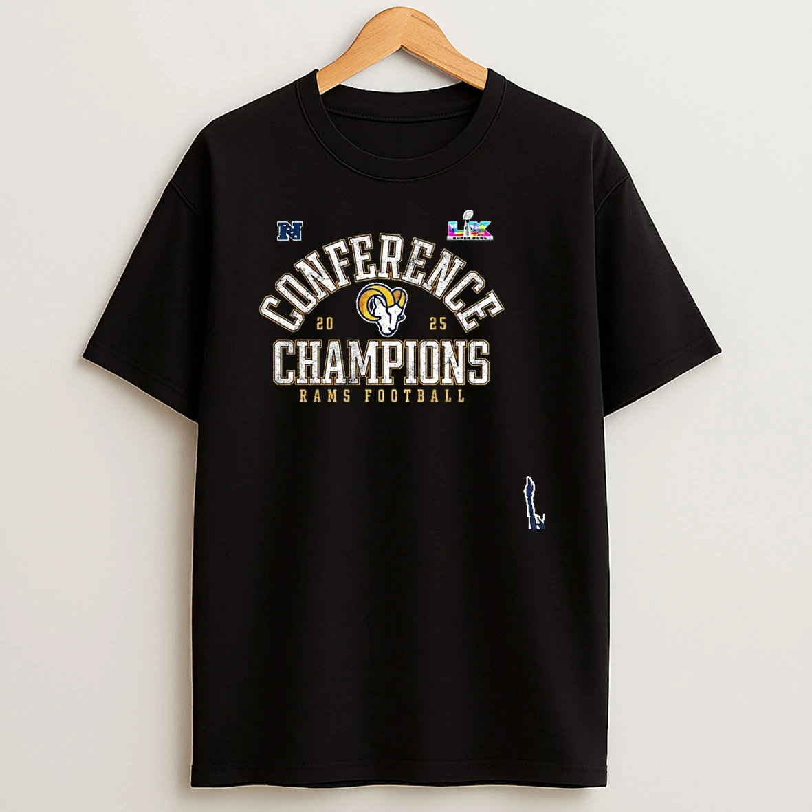 Los Angeles Rams Nfc Conference 2025 Champions Super Bowl Lix T Shirt