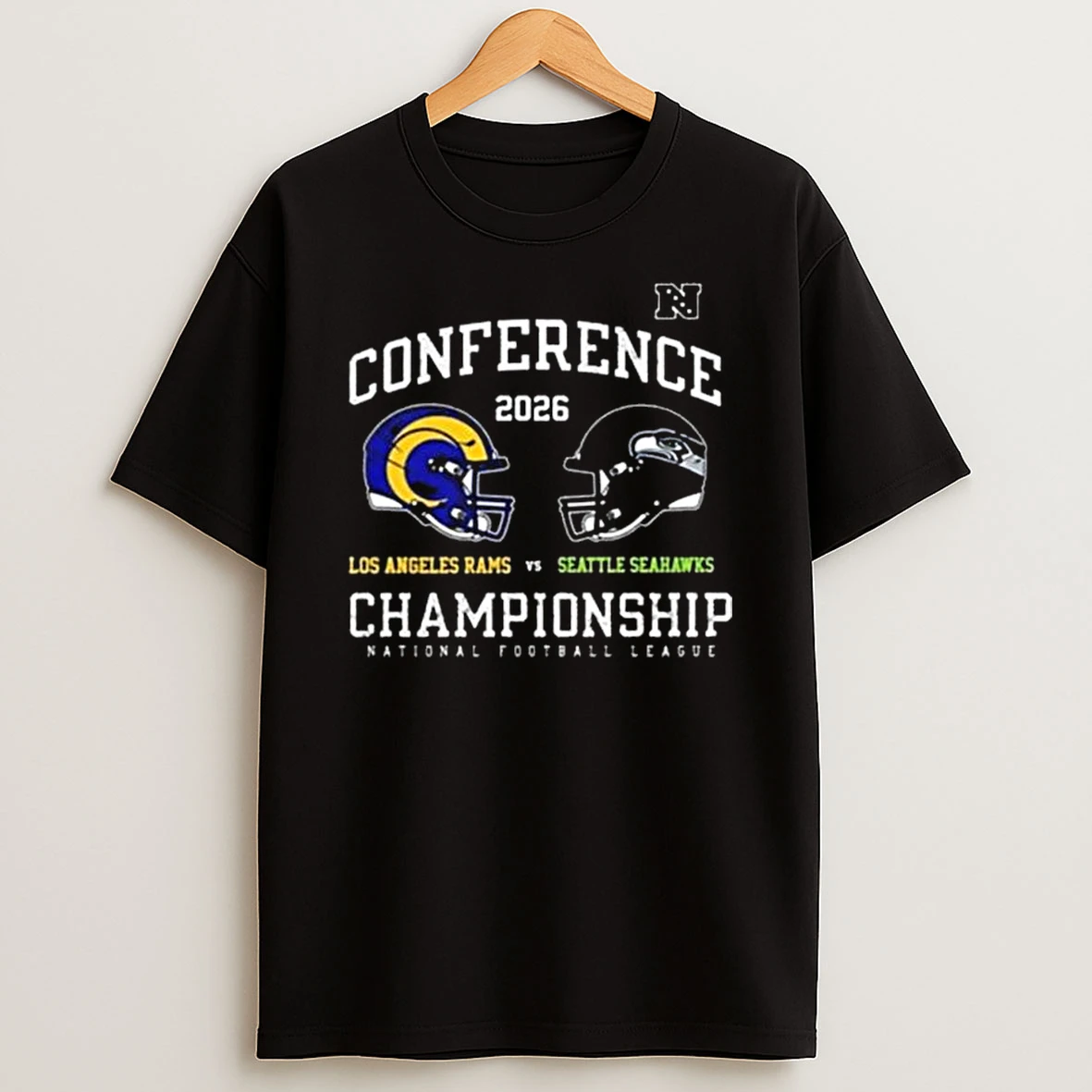 Los Angeles Rams Vs Seattle Seahawks 2026 Nfc Conference Championship National Football League Helmet T Shirt