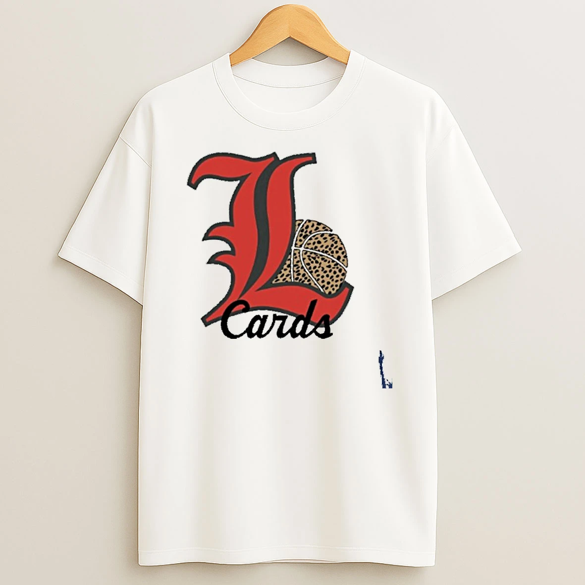 Louisville Cardinal Jumbo L Cards Leopard Basketball T Shirt