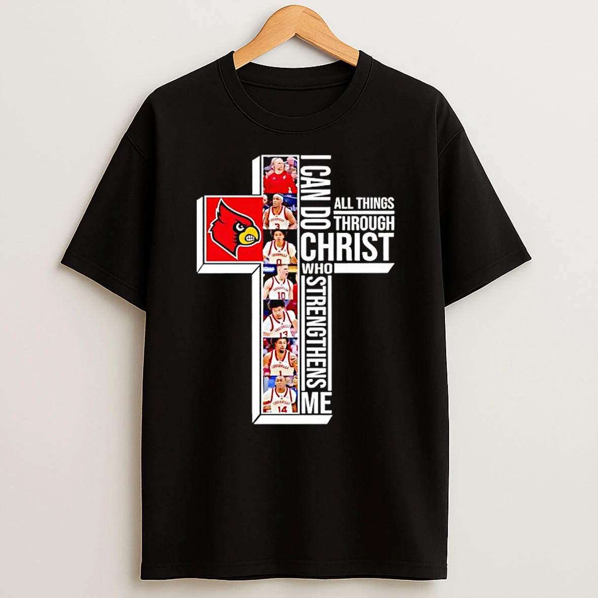 Louisville Cardinals Basketball I Can Do All Things Through Christ Who Strengthens Me T Shirt