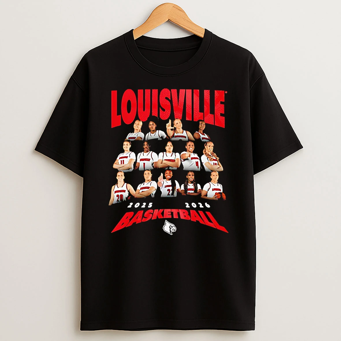 Louisville Womens Basketball 2025 2026 Team Collage T Shirt