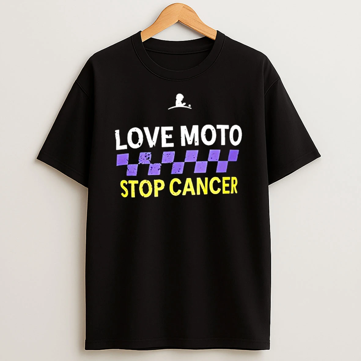 Love Moto Stop Cancer Graphic T Shirt
