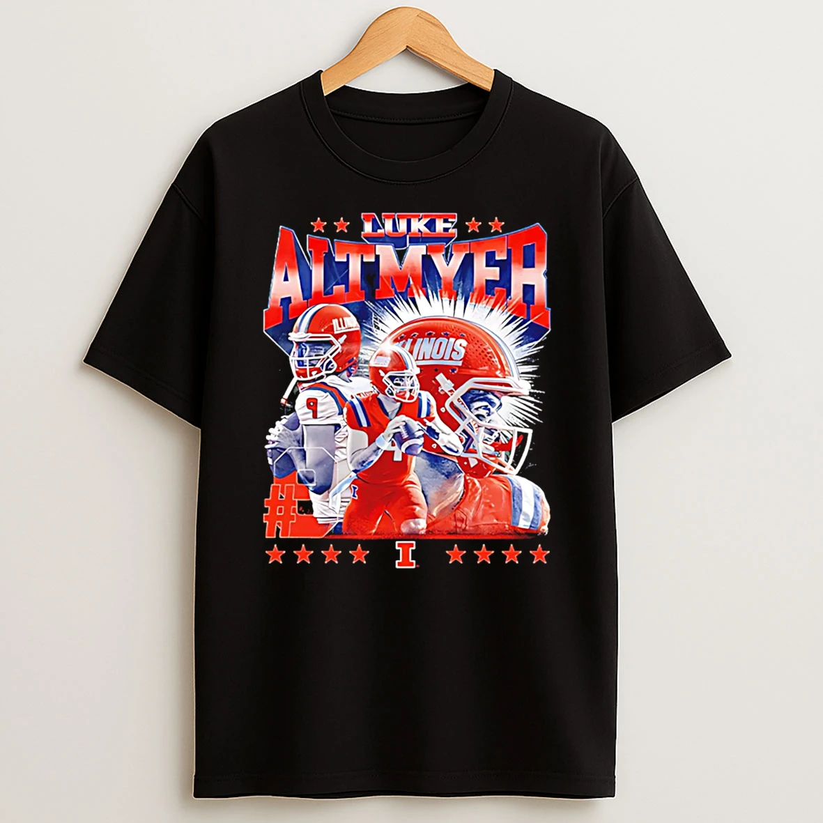 Luke Altmyer Illinois Football Ncaa Legends Player Collage T Shirt