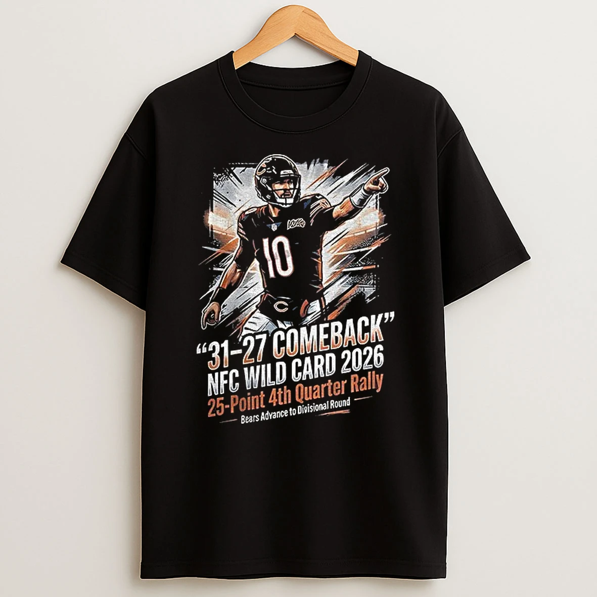 Luther Burden Iii Chicago Bears 31 27 Comeback Nfc Wild Card 2026 T Shirt