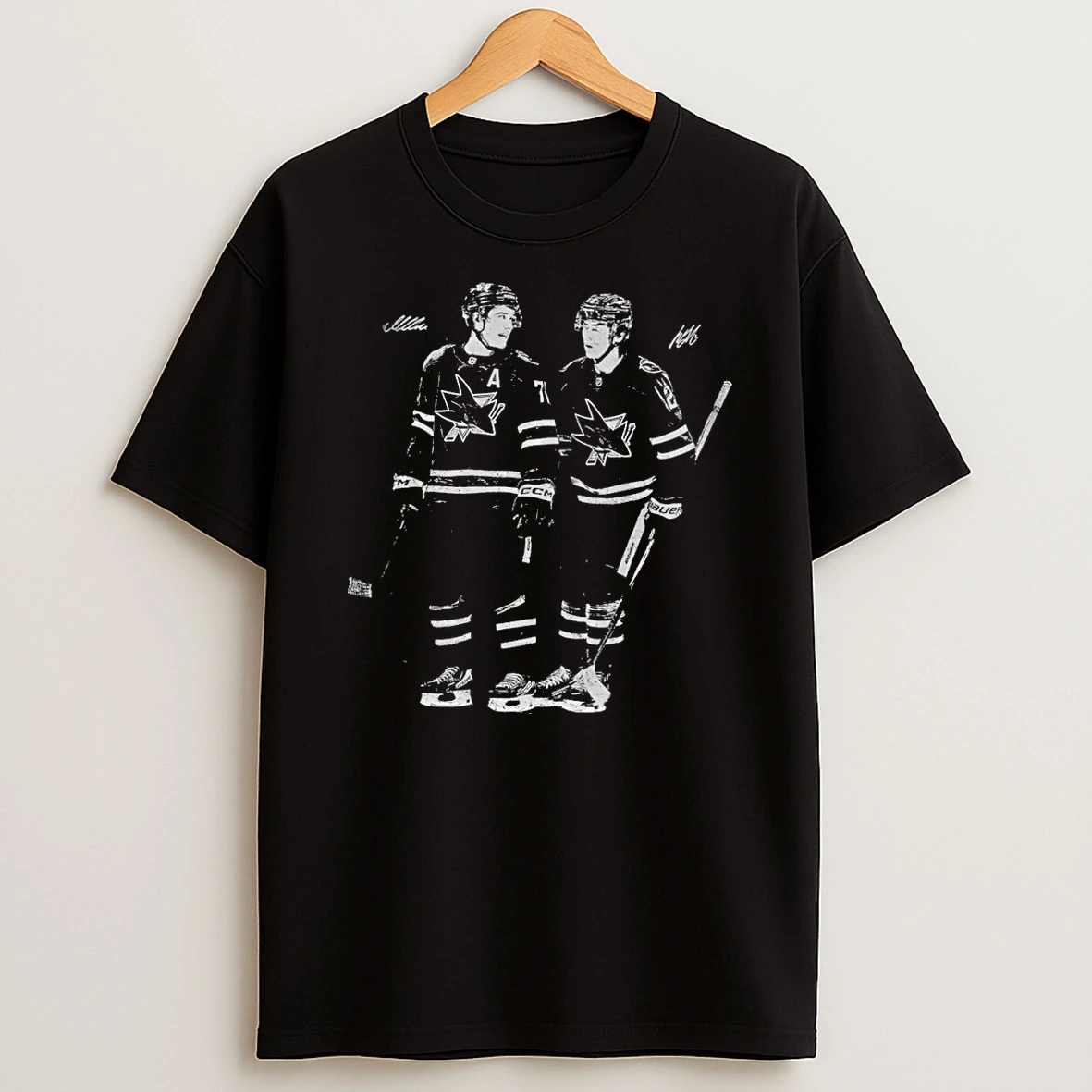 Macklin Celebrini Will Smith San Jose Sharks Hockey Signature Vintage T Shirt