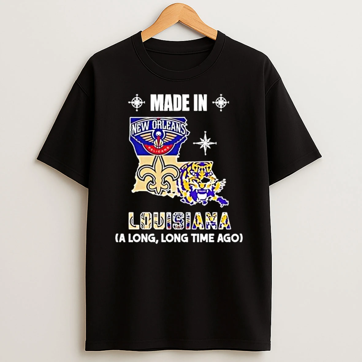 Made In Louisiana A Long Long Time Ago State Logo Map 2026 T Shirt